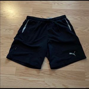 Puma black athletic shorts
